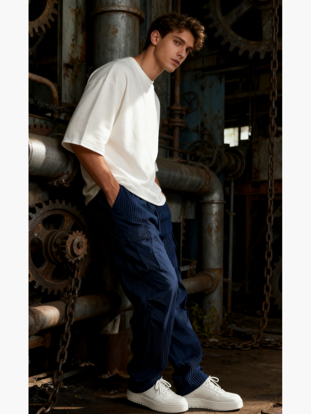 The "Rib-Tube" Baggy Trouser | Heavyweight Textured Knit